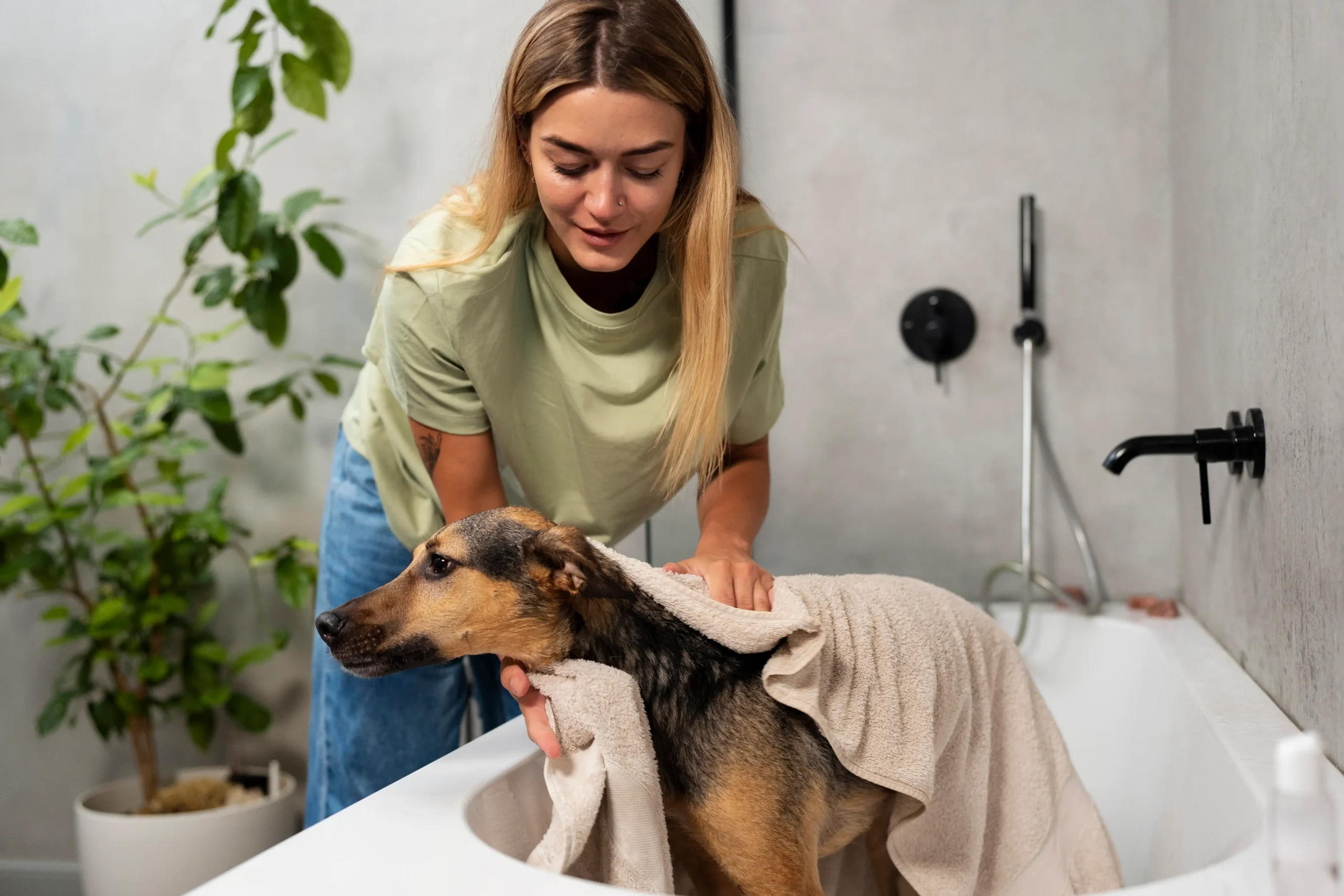 grooming a senior dog